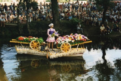 la charrette de fleurs