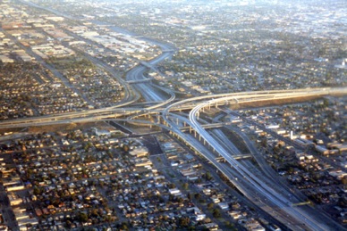 LOS ANGELES vue d'avion