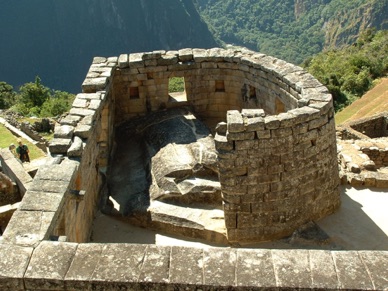 le Temple du Soleil qui est l'unique bâtiment circulaire du site