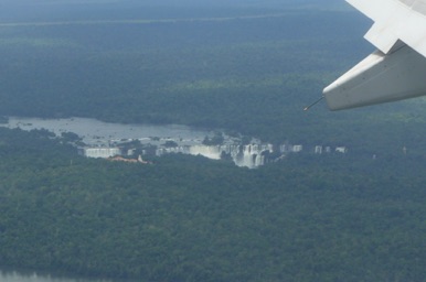 les Chutes d'Iguaçu vues depuis l'avion