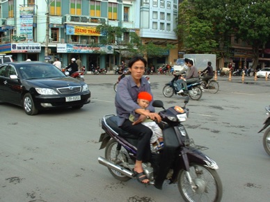 moto pour le transport familial