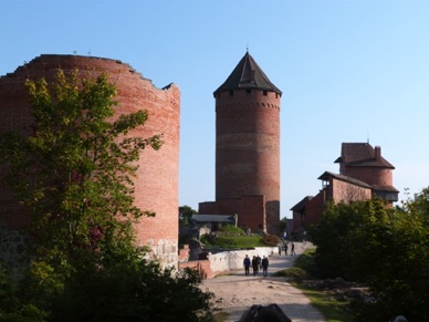 Château médiéval de TURAIDA construit en briques rouges