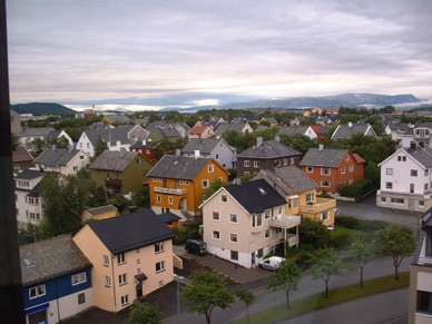 coucher du soleil sur la ville