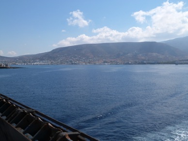 départ pour l'île de Santorin