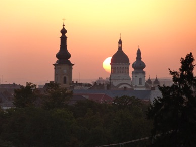 Lever du soleil depuis ma chambre d'hôtel