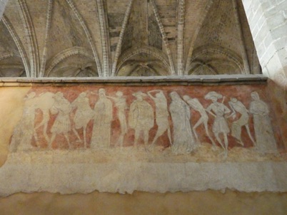 fresque inachev&eacute;e r&eacute;alis&eacute;e au XVe par un moine inconnu