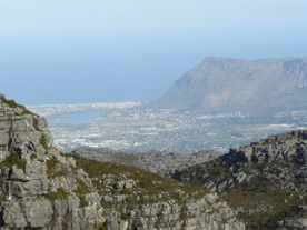 sur la ville du Cap et la c&ocirc;te