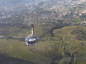 T&eacute;l&eacute;ph&eacute;rique pivotant pour acc&eacute;der au sommet