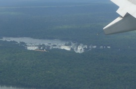 les Chutes d'Igua&ccedil;u vues depuis l'avion