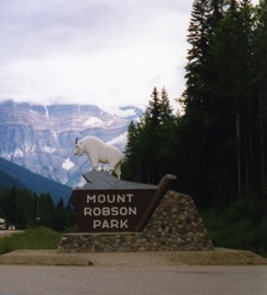 Entr&eacute;e dans le Parc du Mont Robson