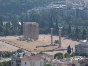 l'Olympieion vu depuis l'Acropole