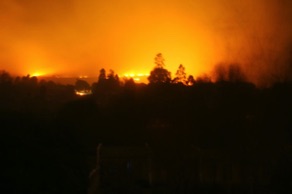 le feu qui cernait notre h&ocirc;tel