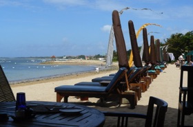 la plage de l'h&ocirc;tel