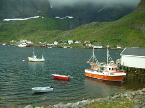 arriv&eacute;e sur les ILES LOFOTEN compos&eacute;es d'environ 80 &icirc;les