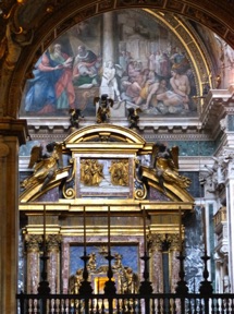 Chapelle Ste Sabine r&eacute;put&eacute;e &ecirc;tre l'une des plus richement d&eacute;cor&eacute;e de Rome