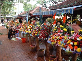 retour &agrave; HANOI : le march&eacute; aux fleurs