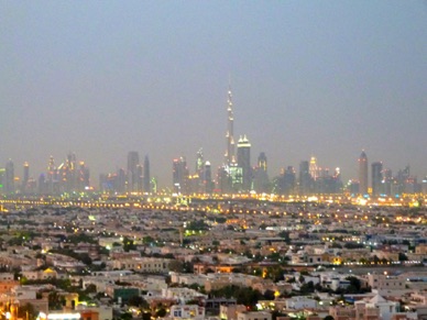 depuis la terrasse du Jumeirah Hotel