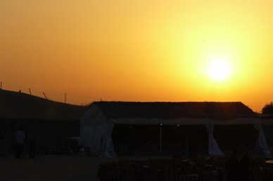 arrivée au camp pour dîner