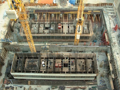 Construction pr&egrave;s de l'immeuble de C&eacute;dric