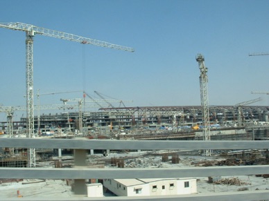 construction du futur a&eacute;roport qui accueillera l'A 380