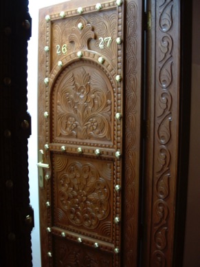 la porte de notre chambre d'hôtel !